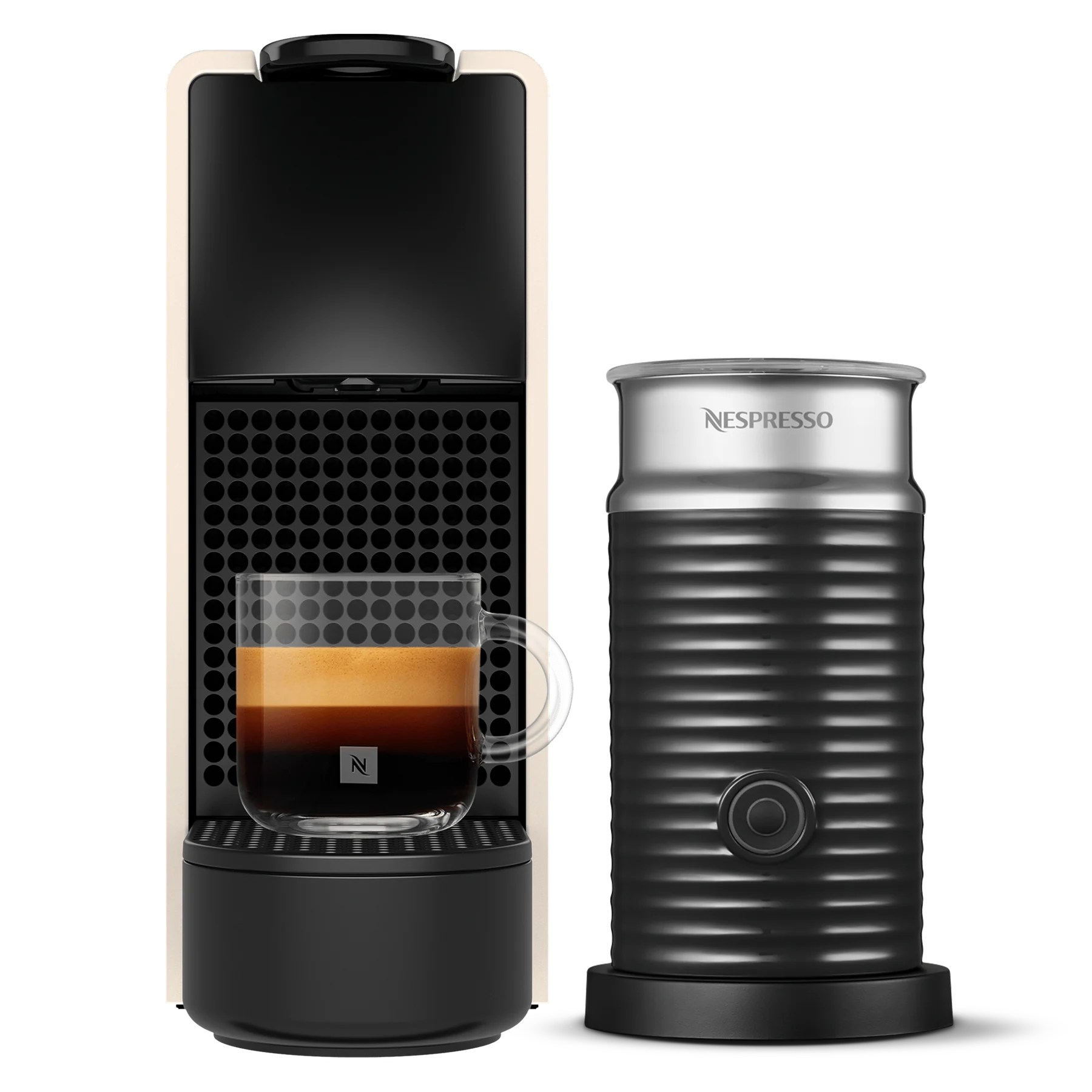 Essenza Mini C Matte Cream + Aeroccino