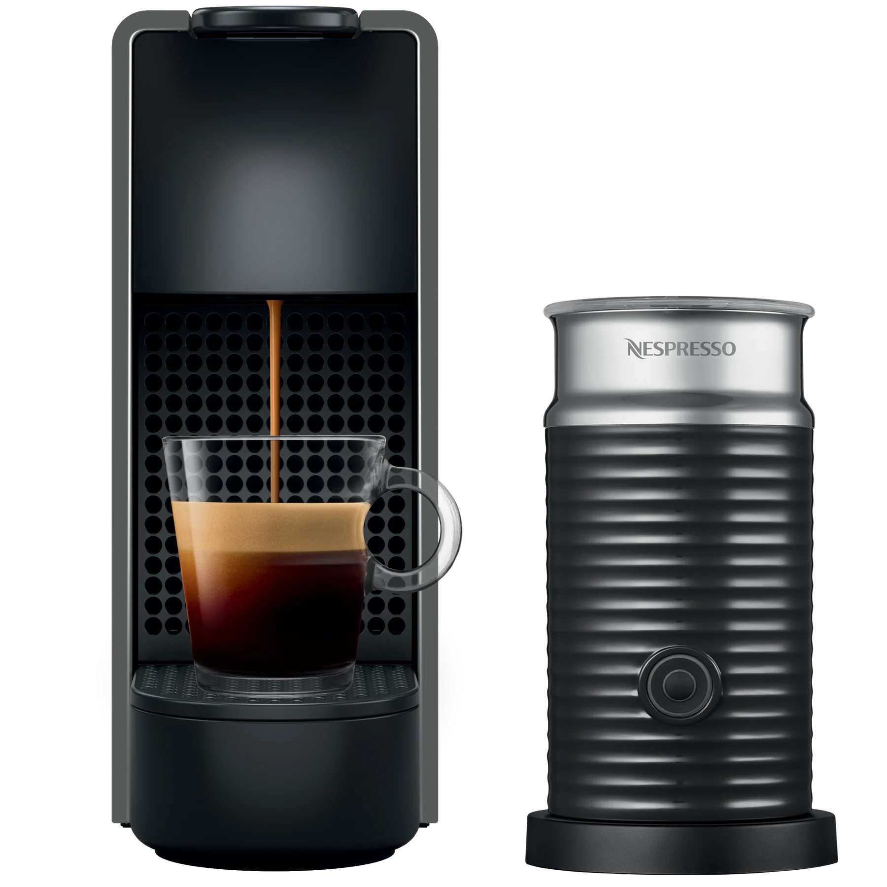 Essenza Mini Intense Grey + Aeroccino