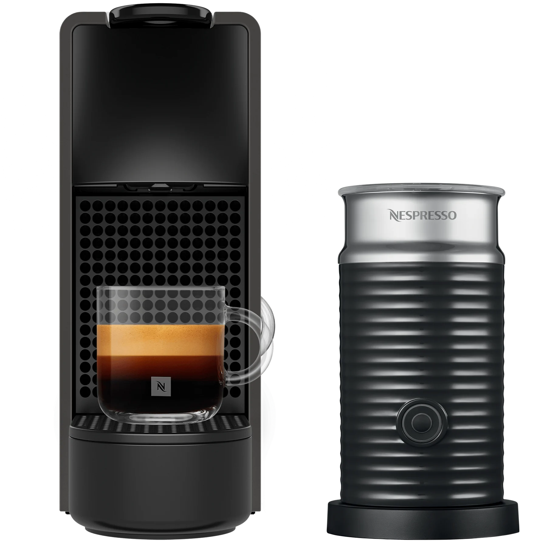 Essenza Mini Matte Black C + Aeroccino