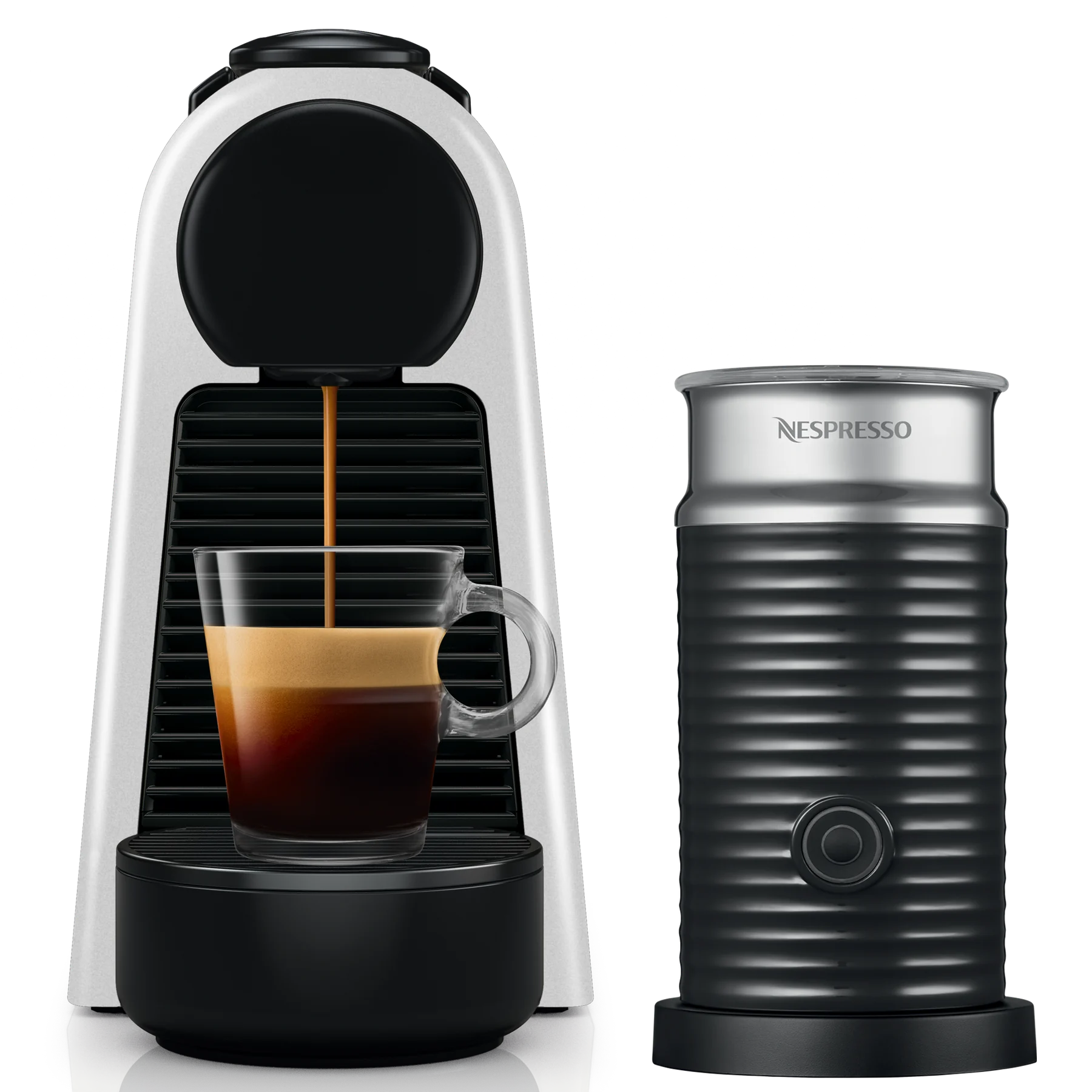 Essenza Mini Silver + Aeroccino