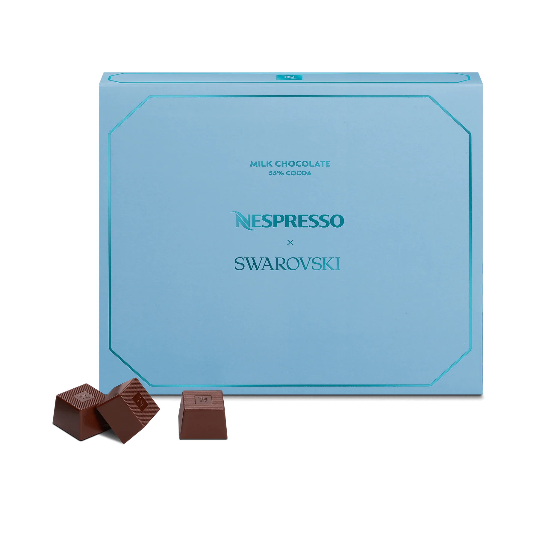 Quadratini di cioccolato al latte Nespresso x Swarovski