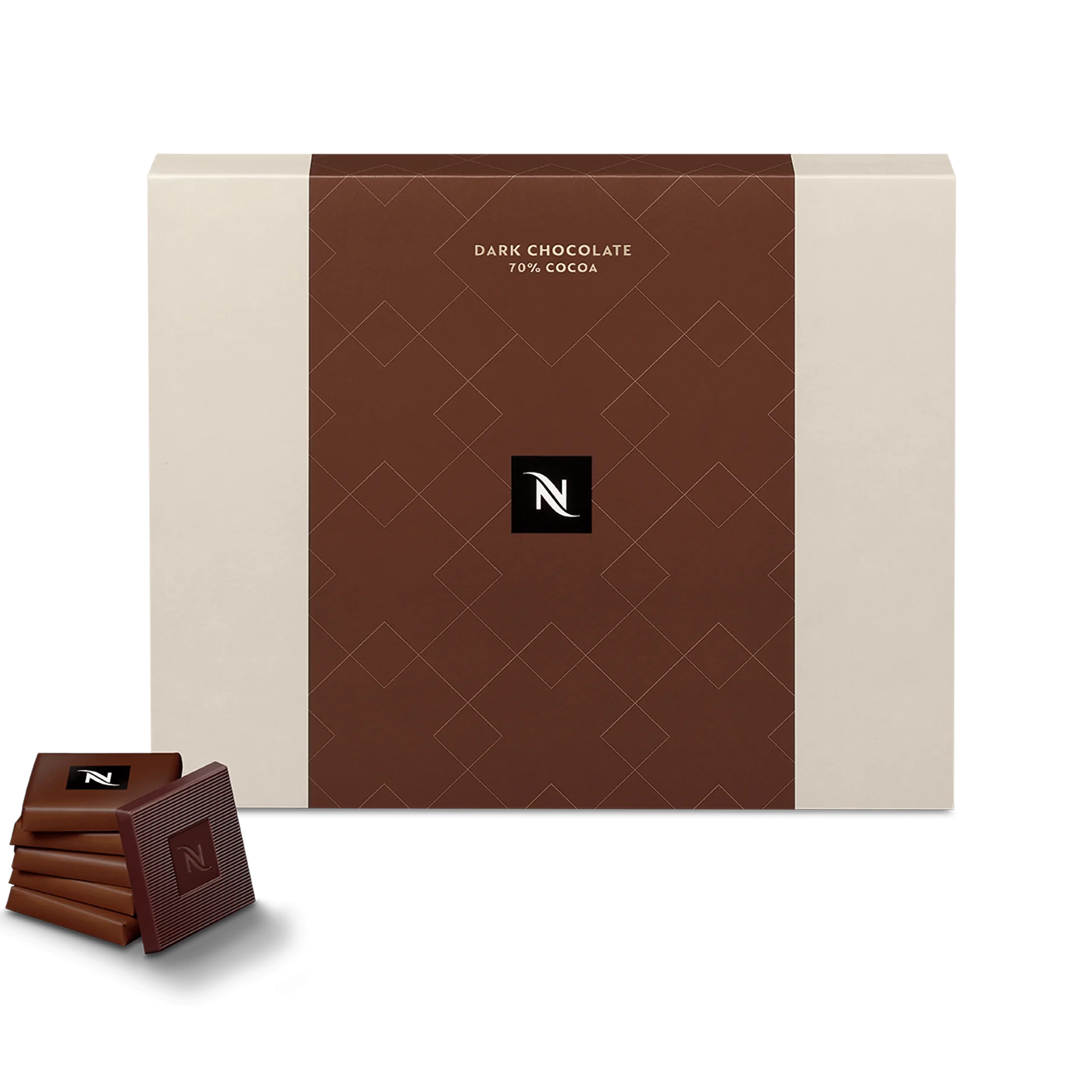 Dark chocolate squares