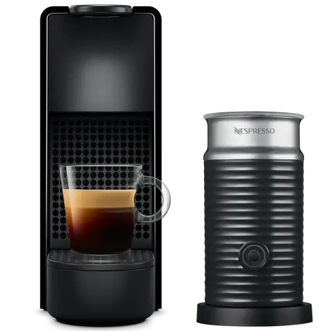 Essenza Mini C Piano Black + Aeroccino