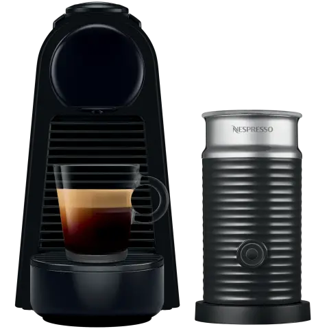 Essenza Mini D Piano Black + Aeroccino